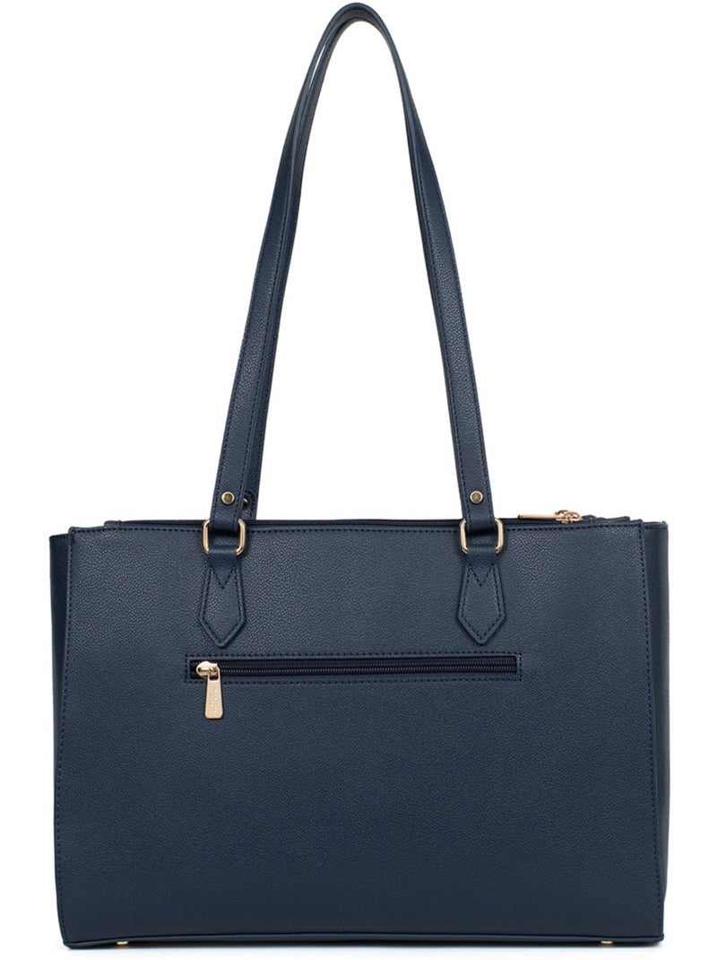 Sac porté épaule 2 anses  13" & A4 LYS Bleu marine - Kiabi