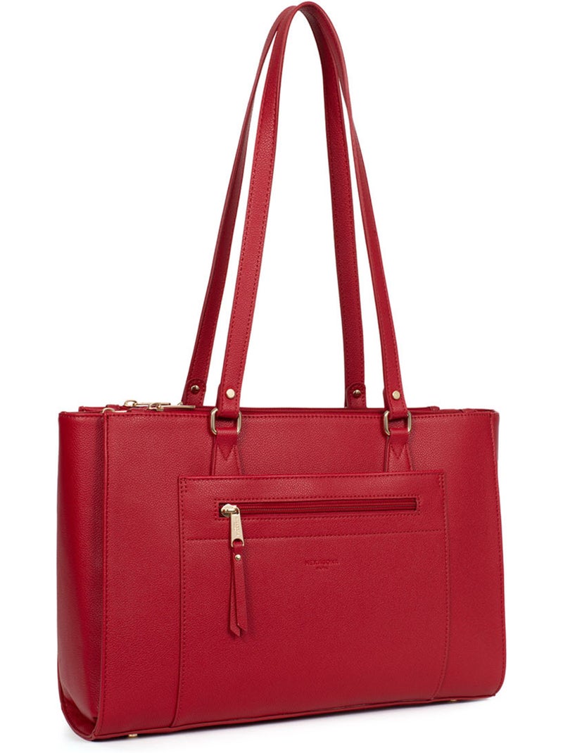 Sac porté épaule 2 anses  13" & a4 lys hexagona Rouge - Kiabi