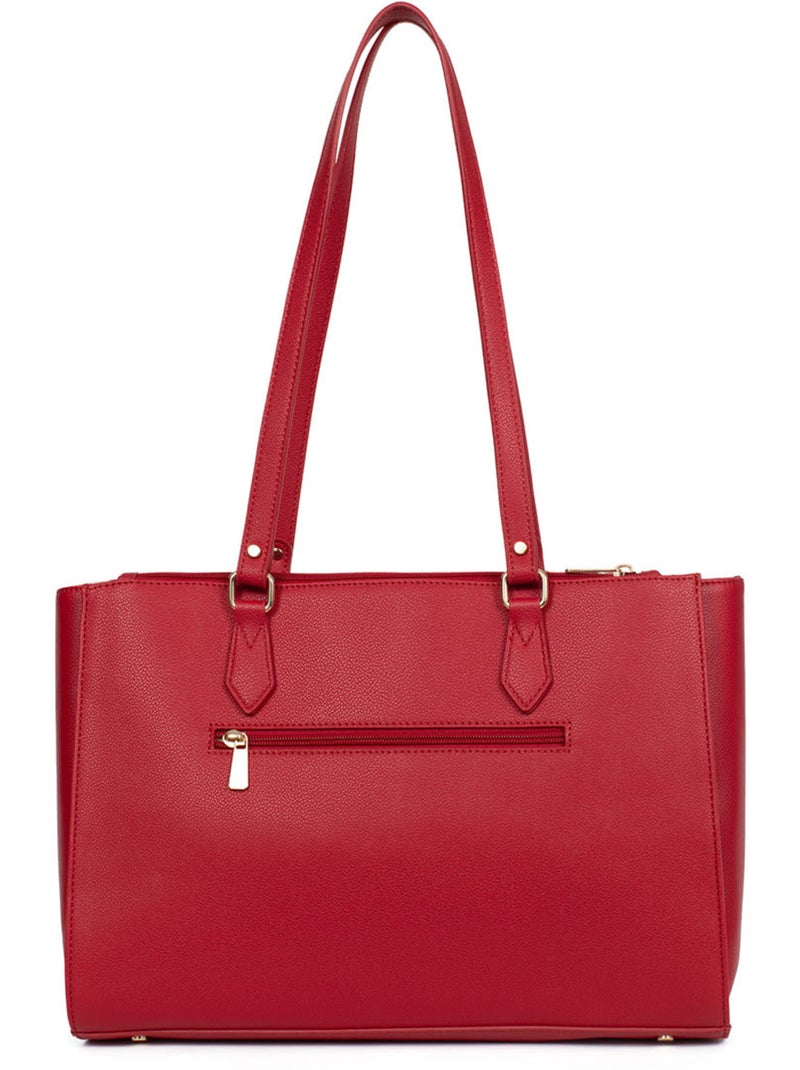 Sac porté épaule 2 anses  13" & a4 lys hexagona Rouge - Kiabi