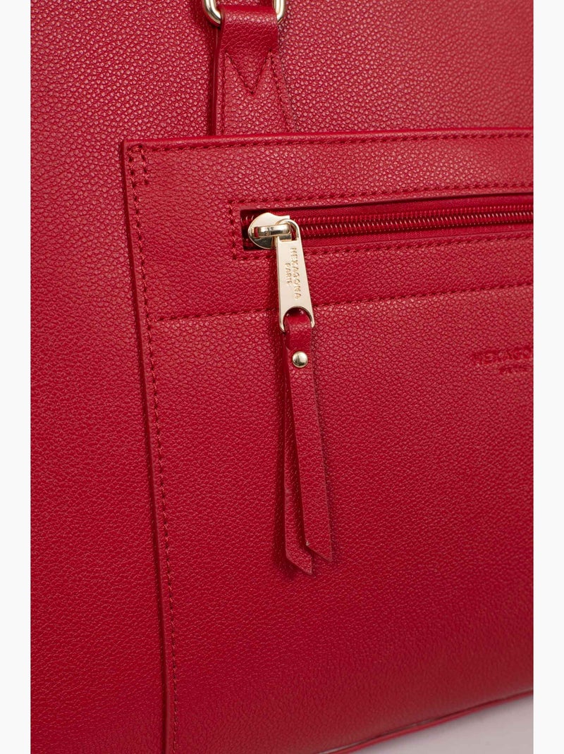 Sac porté épaule 2 anses  13" & a4 lys hexagona Rouge - Kiabi