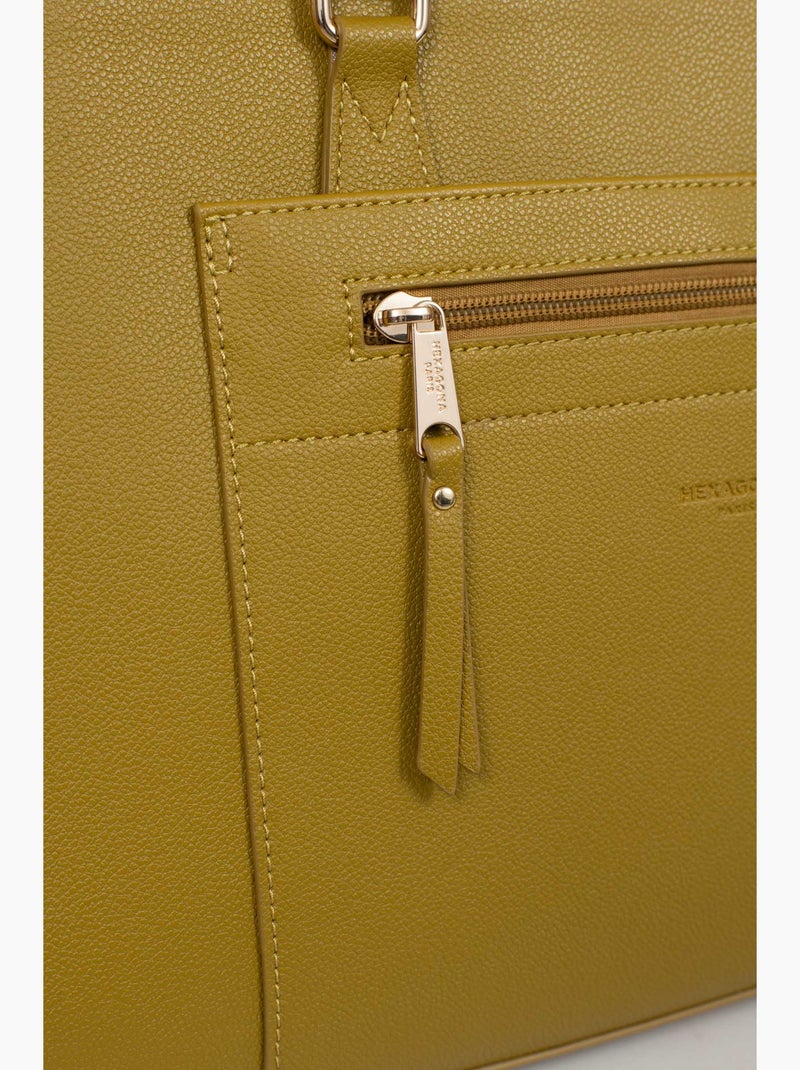 Sac porté épaule 2 anses  13" & a4 lys hexagona Vert anis - Kiabi