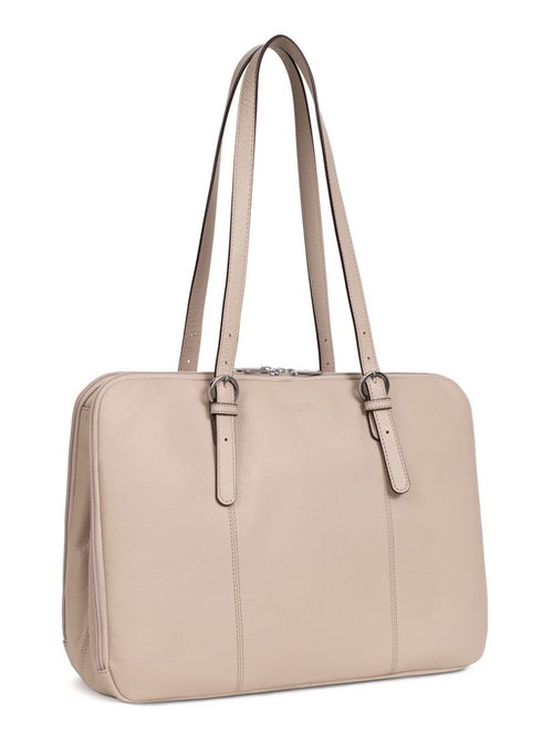Sac porté épaule 2 anses  15" & A4  Cuir CONFORT - Kiabi