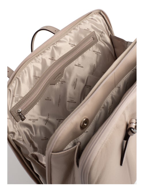Sac porté épaule 2 anses  15" & A4  Cuir CONFORT - Kiabi