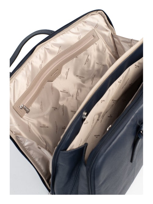 Sac porté épaule 2 anses  15" & A4  Cuir CONFORT - Kiabi
