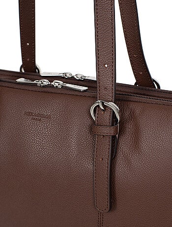 Sac porté épaule 2 anses 15" & a4 cuir confort hexagona