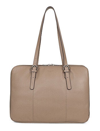 Sac porté épaule 2 anses 15" & a4 cuir confort hexagona