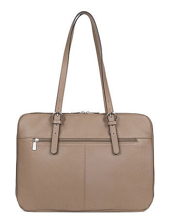 Sac porté épaule 2 anses 15" & a4 cuir confort hexagona