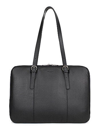 Sac porté épaule 2 anses 15" & a4 cuir confort hexagona