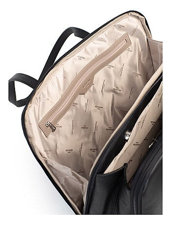 Sac porté épaule 2 anses 15" & a4 cuir confort hexagona