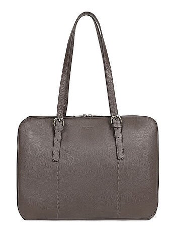 Sac porté épaule 2 anses 15" & a4 cuir confort hexagona