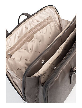 Sac porté épaule 2 anses 15" & a4 cuir confort hexagona
