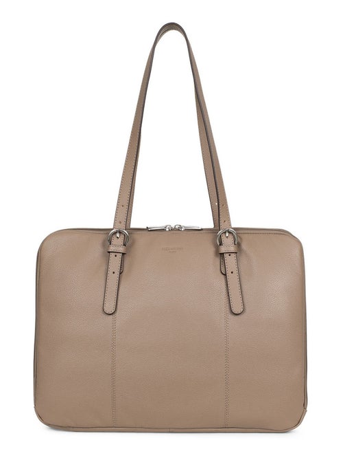 Sac porté épaule 2 anses  15" & A4  Cuir CONFORT - Kiabi