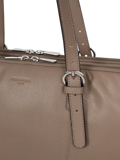 Sac porté épaule 2 anses  15" & A4  Cuir CONFORT - Kiabi