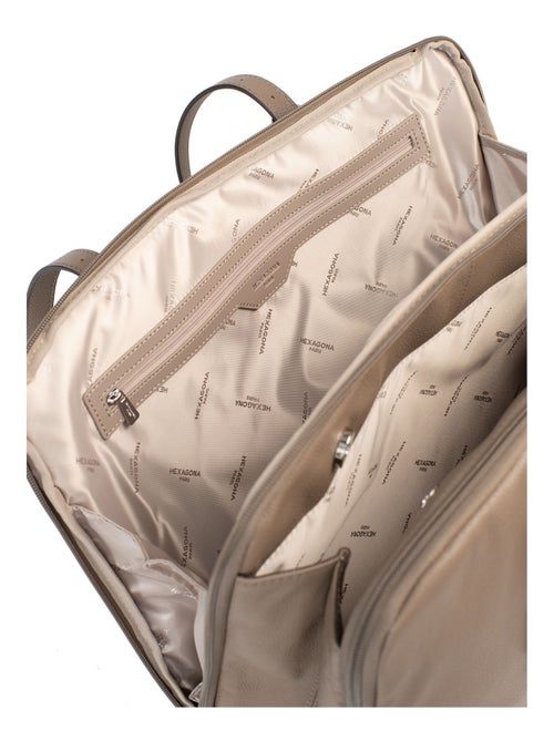 Sac porté épaule 2 anses  15" & A4  Cuir CONFORT - Kiabi