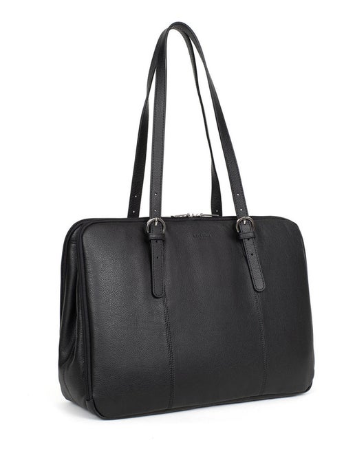 Sac porté épaule 2 anses  15" & A4  Cuir CONFORT - Kiabi