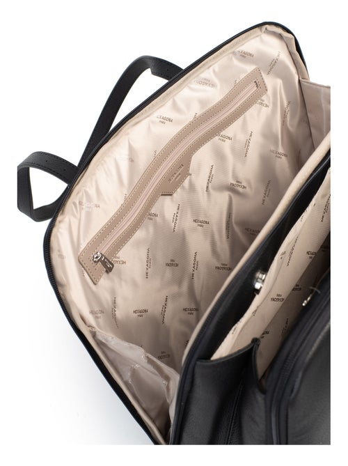Sac porté épaule 2 anses  15" & A4  Cuir CONFORT - Kiabi