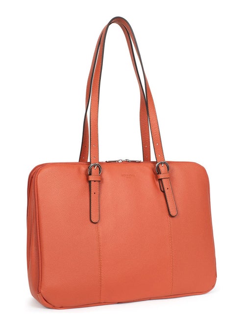 Sac porté épaule 2 anses  15" & A4  Cuir CONFORT - Kiabi