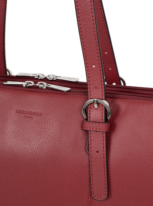 Sac porté épaule 2 anses  15" & A4  Cuir CONFORT - Kiabi