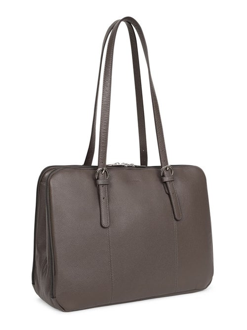 Sac porté épaule 2 anses  15" & A4  Cuir CONFORT - Kiabi