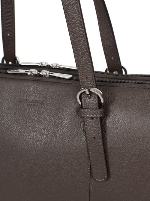 Sac porté épaule 2 anses  15" & A4  Cuir CONFORT - Kiabi