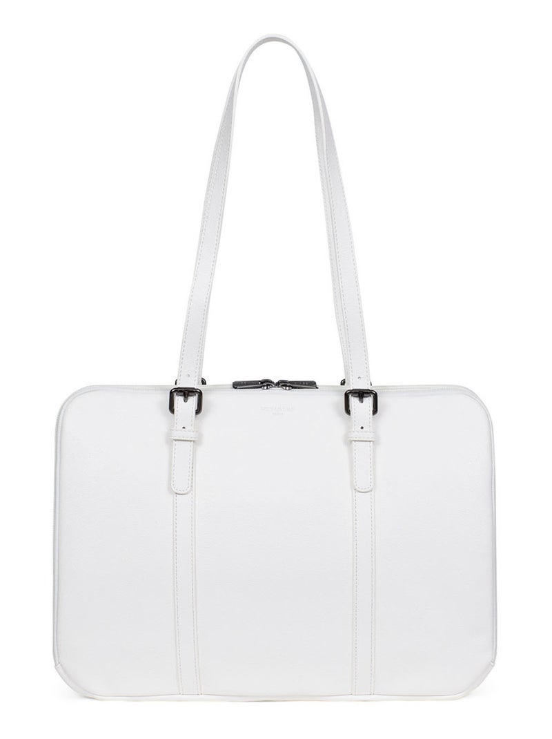 Sac porté épaule 2 anses  15" & A4 GRACIEUSE Blanc - Kiabi