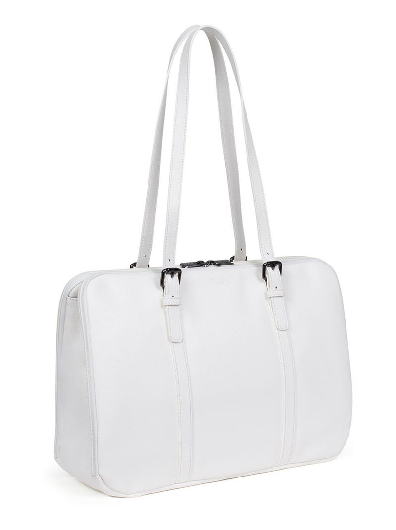 Sac porté épaule 2 anses  15" & A4 GRACIEUSE Blanc - Kiabi