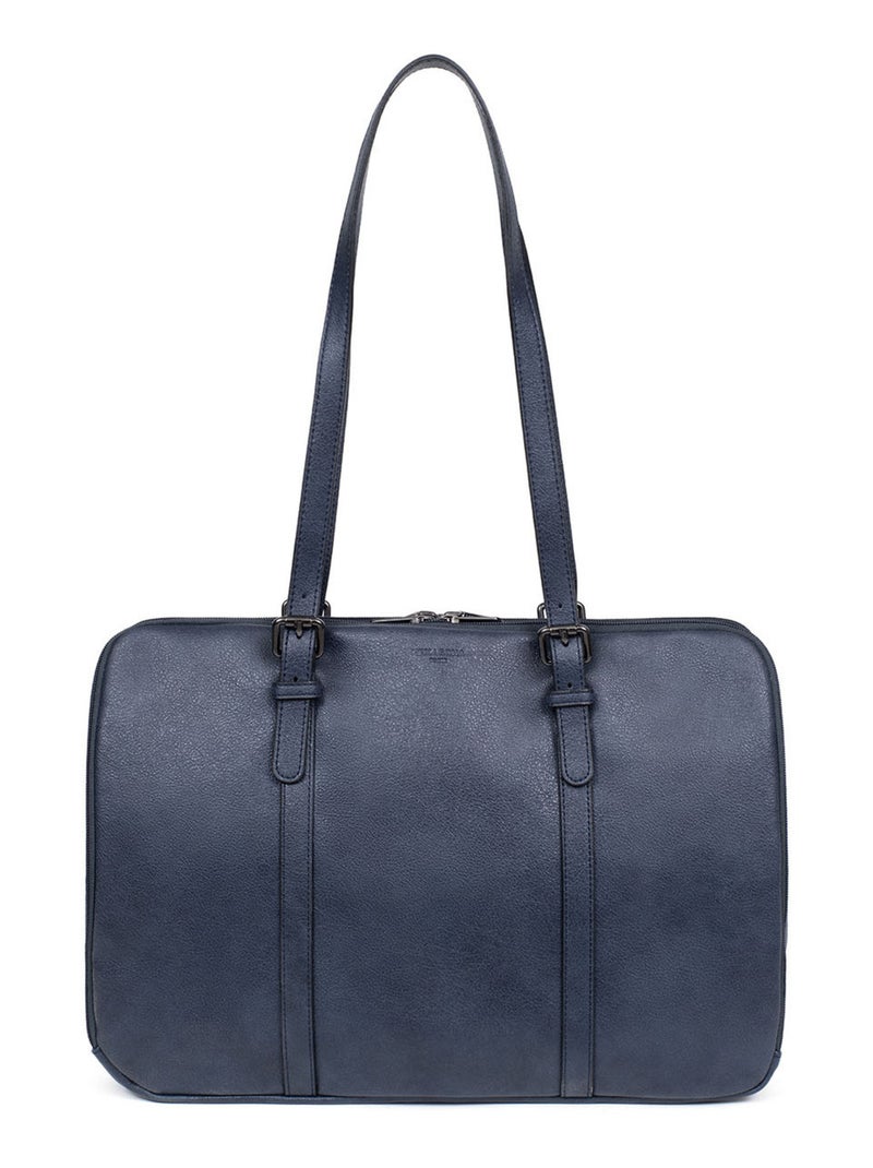 Sac porté épaule 2 anses  15" & A4 GRACIEUSE Bleu nuit - Kiabi