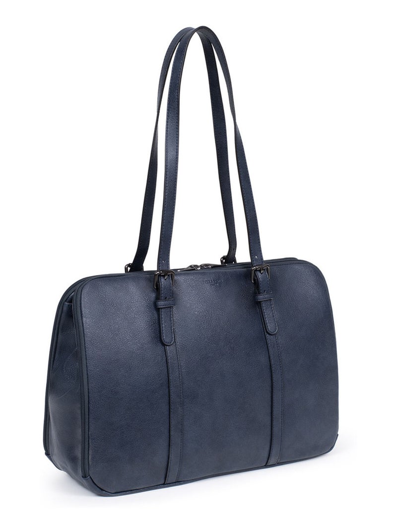 Sac porté épaule 2 anses  15" & A4 GRACIEUSE Bleu nuit - Kiabi