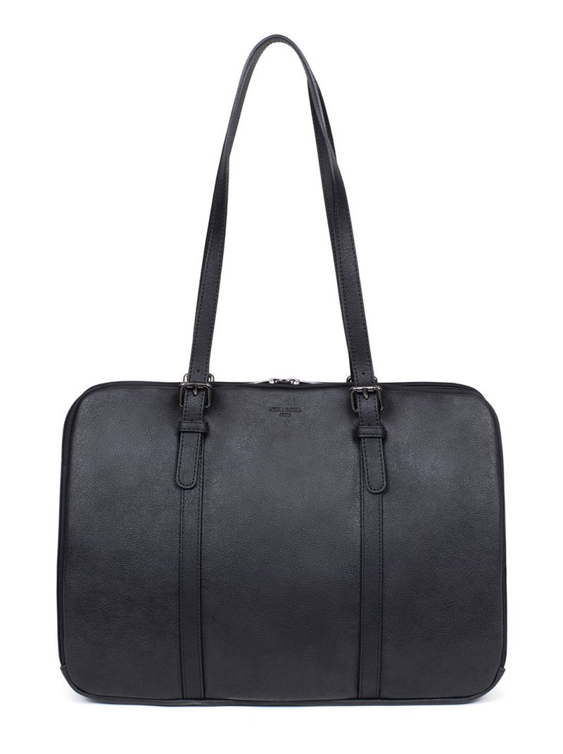 Sac porté épaule 2 anses  15" & A4 GRACIEUSE Noir - Kiabi