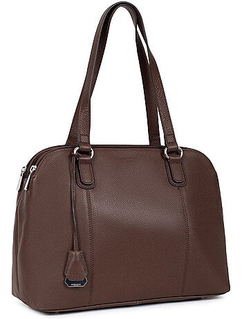 Sac porté épaule 2 anses a4 cuir confort hexagona