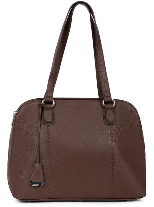 Sac porté épaule 2 anses  a4  cuir confort hexagona - Kiabi