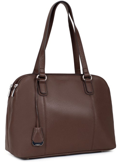 Sac porté épaule 2 anses  a4  cuir confort hexagona - Kiabi