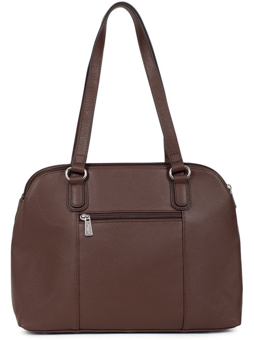 Sac porté épaule 2 anses  a4  cuir confort hexagona - Kiabi