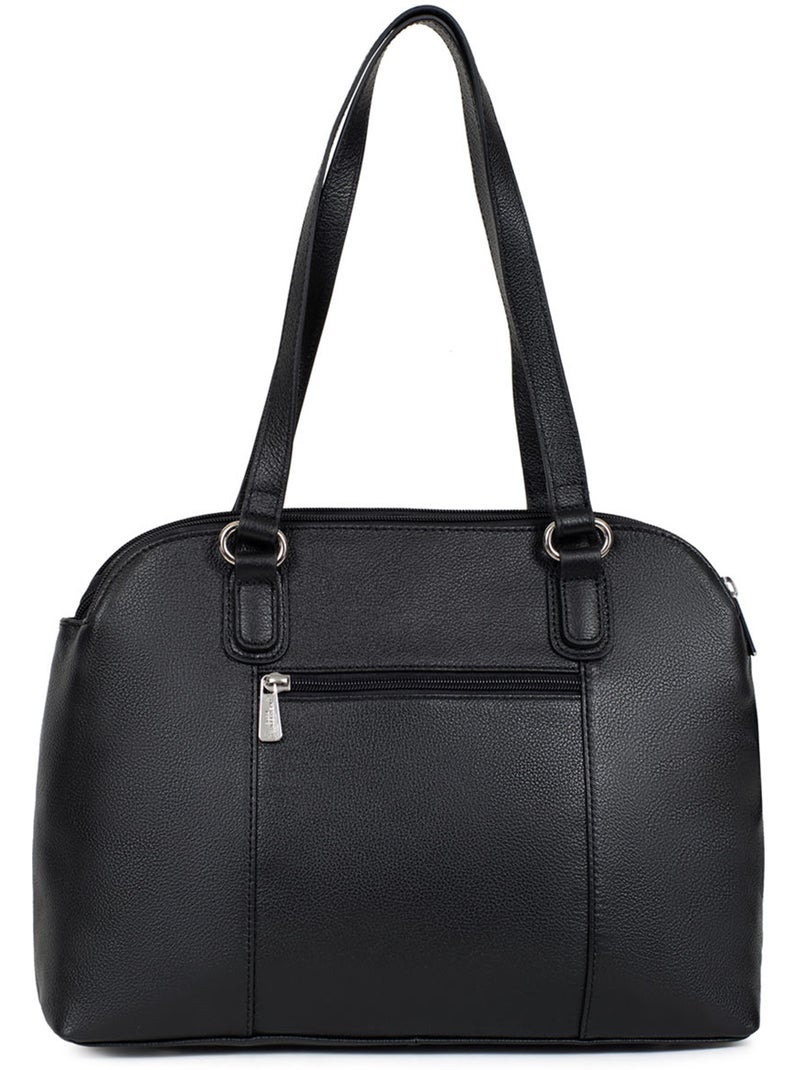 Sac porté épaule 2 anses  a4  cuir confort hexagona Noir - Kiabi