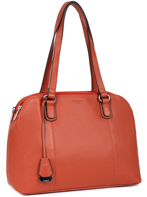 Sac porté épaule 2 anses  a4  cuir confort hexagona - Kiabi