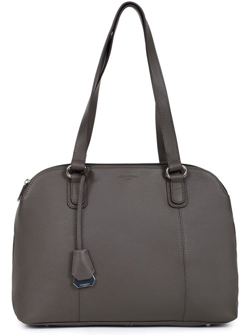 Sac porté épaule 2 anses  a4  cuir confort hexagona - Kiabi