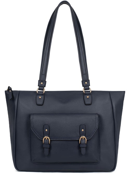 Sac porté épaule 2 anses  A4  Cuir de vachette TAIMA - Kiabi