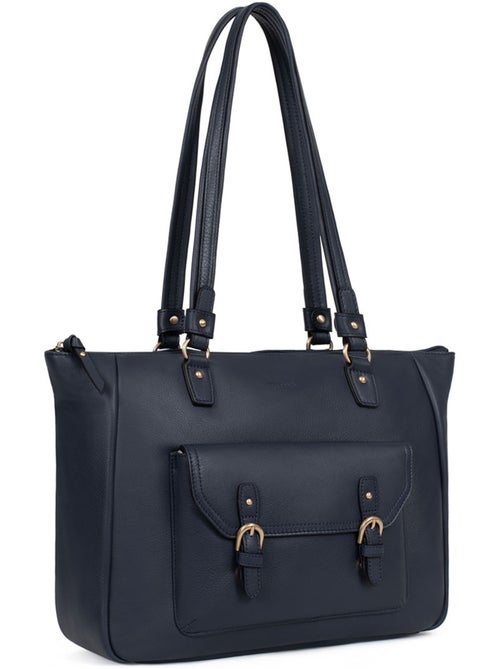 Sac porté épaule 2 anses  A4  Cuir de vachette TAIMA - Kiabi