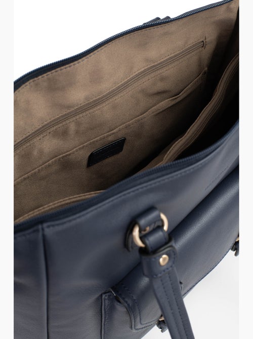 Sac porté épaule 2 anses  A4  Cuir de vachette TAIMA - Kiabi