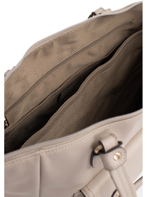 Sac porté épaule 2 anses  A4  Cuir de vachette TAIMA - Kiabi