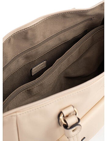 Sac porté épaule 2 anses a4 cuir de vachette taima hexagona