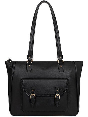 Sac porté épaule 2 anses a4 cuir de vachette taima hexagona