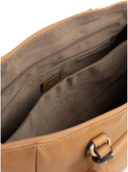 Sac porté épaule 2 anses  A4  Cuir de vachette TAIMA - Kiabi