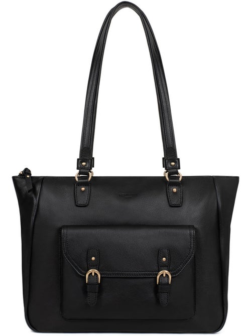 Sac porté épaule 2 anses  A4  Cuir de vachette TAIMA - Kiabi