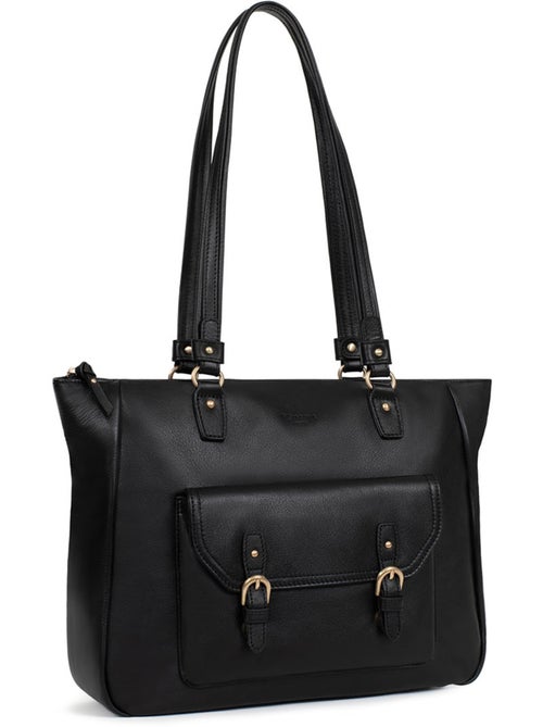 Sac porté épaule 2 anses  A4  Cuir de vachette TAIMA - Kiabi