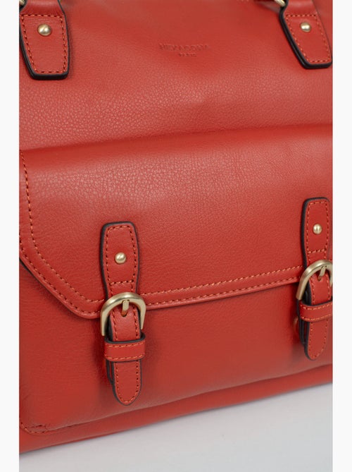 Sac porté épaule 2 anses  A4  Cuir de vachette TAIMA - Kiabi