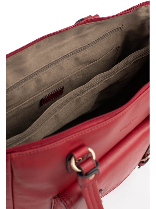Sac porté épaule 2 anses  A4  Cuir de vachette TAIMA - Kiabi