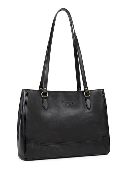 Sac porté épaule 2 anses  A4  Cuir JEANNE - Kiabi