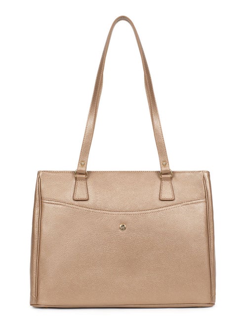 Sac porté épaule 2 anses  a4  cuir luna hexagona - Kiabi
