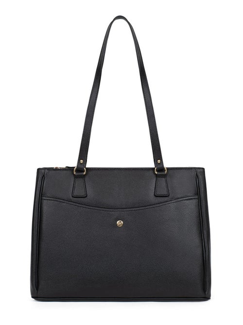 Sac porté épaule 2 anses  a4  cuir luna hexagona - Kiabi